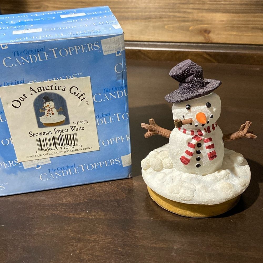 Our America Gift Snowman Candle Topper Pipe